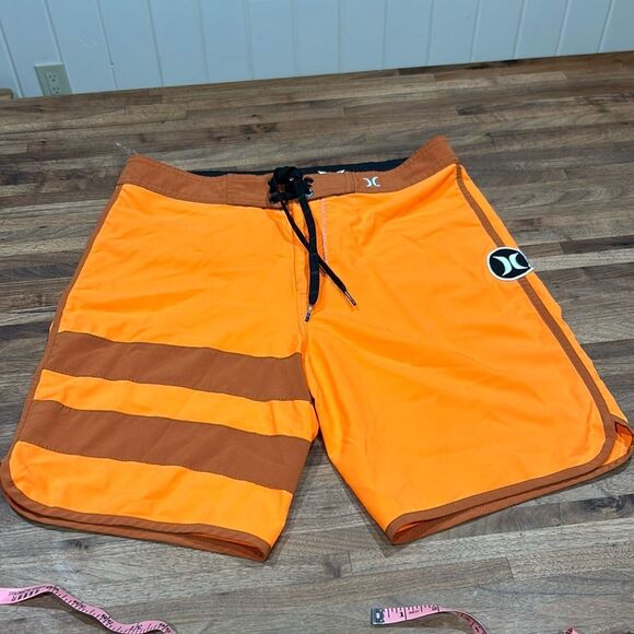 Hurley Phantom Men’s Boardshort Bright Orange and Brown Boardshorts! - Picture 1 of 9